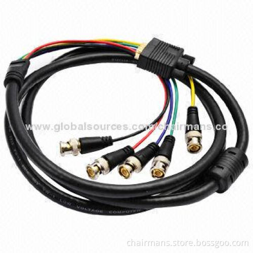 VGA to 5 BNC Monitor Cable with 1.8-50m, Gold-plated